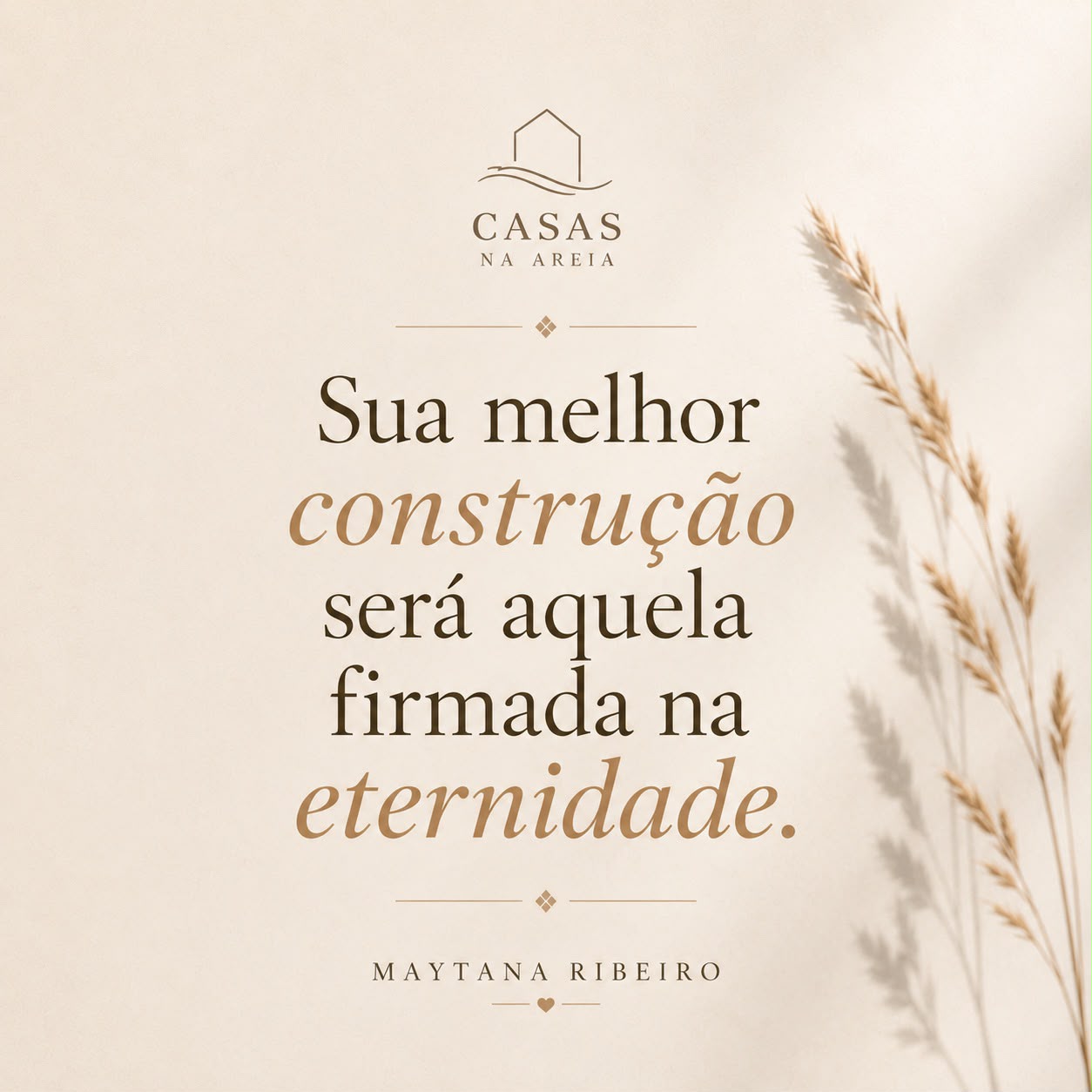 Livro Casas na Areia - Maytana Ribeiro